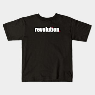 'Revolution' Contemporary Design Text Slogan Kids T-Shirt